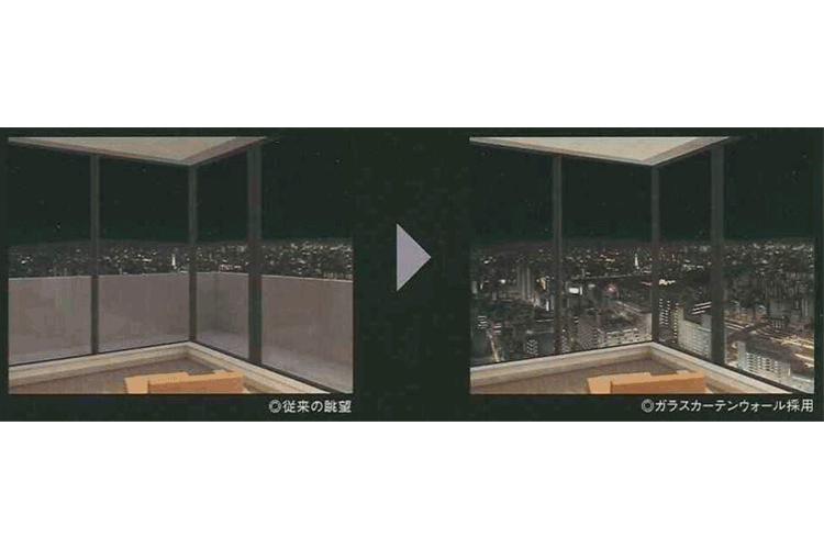 ガラスカーテンウォール
